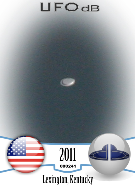 Flashing pair of UFOs over Lexington, Kentucky, USA | April 2011 UFO UFO CARD Number 241