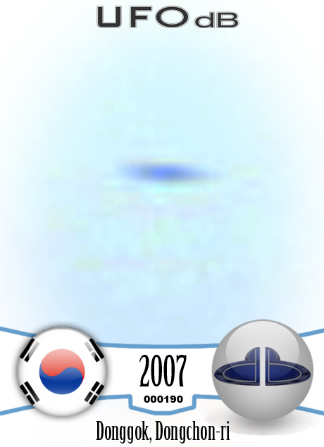 UFO above Yedang Railroad Station | Donggok village, South Korea 2007 UFO CARD Number 190