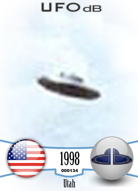 UFO picture was shot in southern Utah near Lake Powell | USA 1998 UFO CARD Number 134