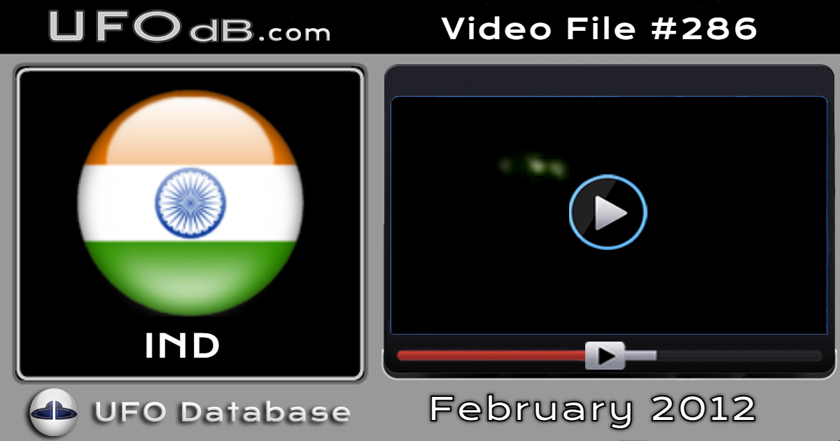 Green lights saucer UFO caught on video over Mumbai in India - 2012