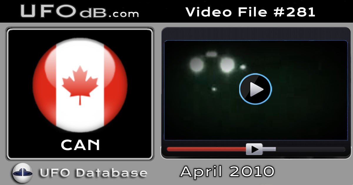 Impressive UFO with flashing lights seen in Ontario Canada in 2010