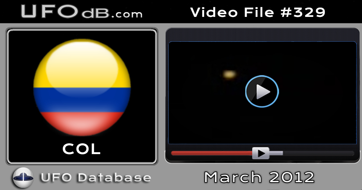 Yellow Orange Orb UFO over Bogota Colombia caught on video - 2012